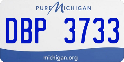 MI license plate DBP3733