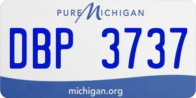 MI license plate DBP3737