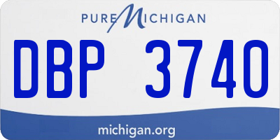 MI license plate DBP3740