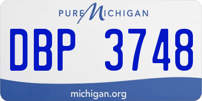 MI license plate DBP3748