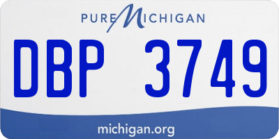 MI license plate DBP3749