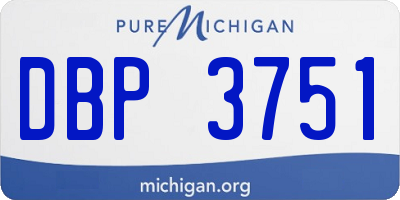 MI license plate DBP3751