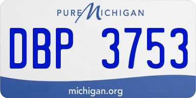 MI license plate DBP3753