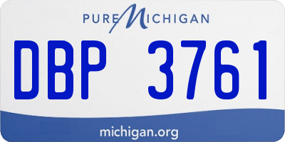 MI license plate DBP3761