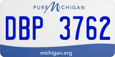 MI license plate DBP3762