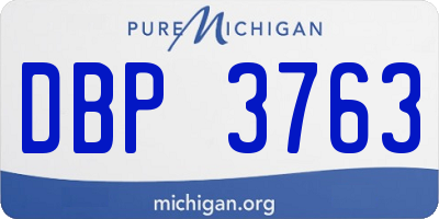 MI license plate DBP3763