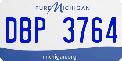 MI license plate DBP3764
