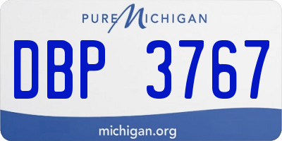 MI license plate DBP3767