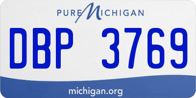 MI license plate DBP3769