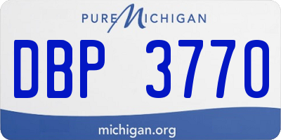 MI license plate DBP3770