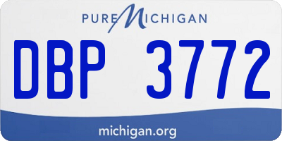 MI license plate DBP3772