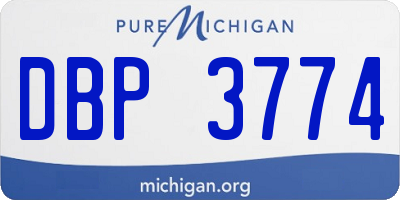 MI license plate DBP3774