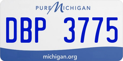 MI license plate DBP3775