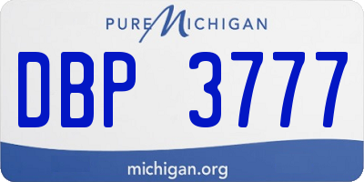 MI license plate DBP3777