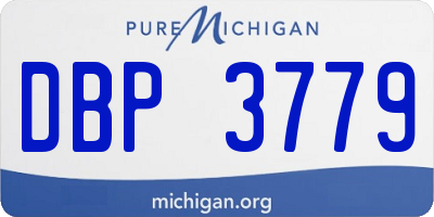 MI license plate DBP3779