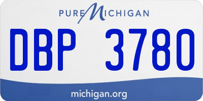 MI license plate DBP3780