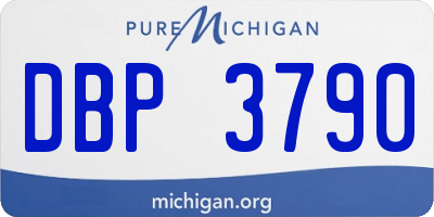 MI license plate DBP3790