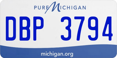MI license plate DBP3794