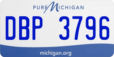 MI license plate DBP3796