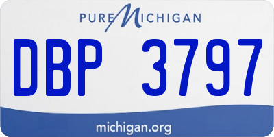 MI license plate DBP3797