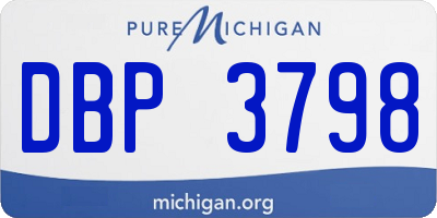 MI license plate DBP3798