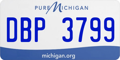 MI license plate DBP3799