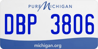 MI license plate DBP3806
