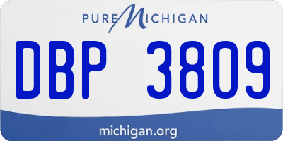 MI license plate DBP3809