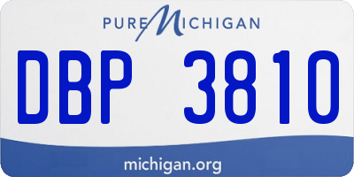 MI license plate DBP3810