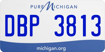 MI license plate DBP3813