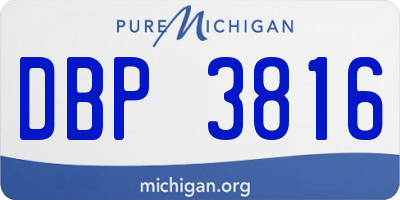 MI license plate DBP3816