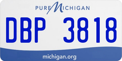 MI license plate DBP3818