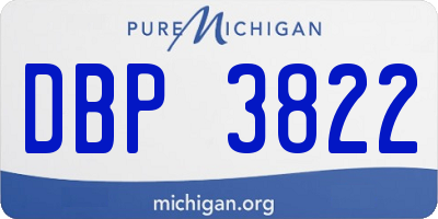 MI license plate DBP3822