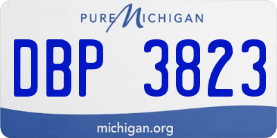 MI license plate DBP3823