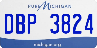 MI license plate DBP3824