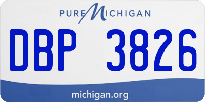 MI license plate DBP3826