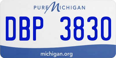 MI license plate DBP3830