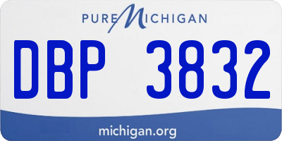 MI license plate DBP3832
