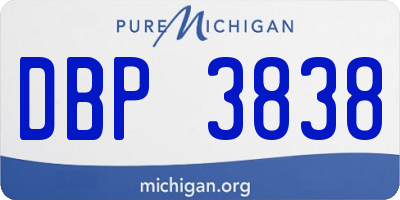 MI license plate DBP3838