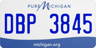 MI license plate DBP3845