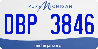 MI license plate DBP3846