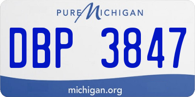 MI license plate DBP3847