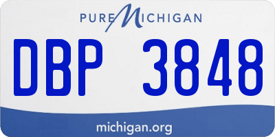 MI license plate DBP3848