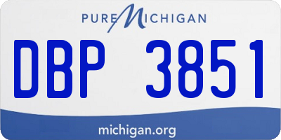 MI license plate DBP3851