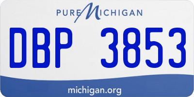 MI license plate DBP3853