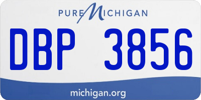 MI license plate DBP3856