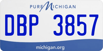 MI license plate DBP3857