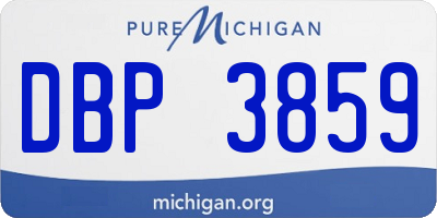 MI license plate DBP3859