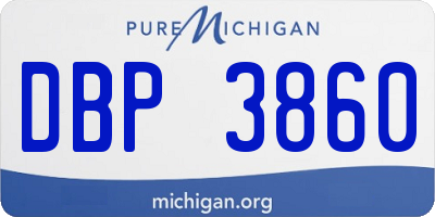 MI license plate DBP3860