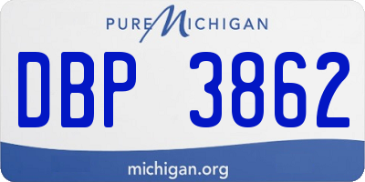 MI license plate DBP3862